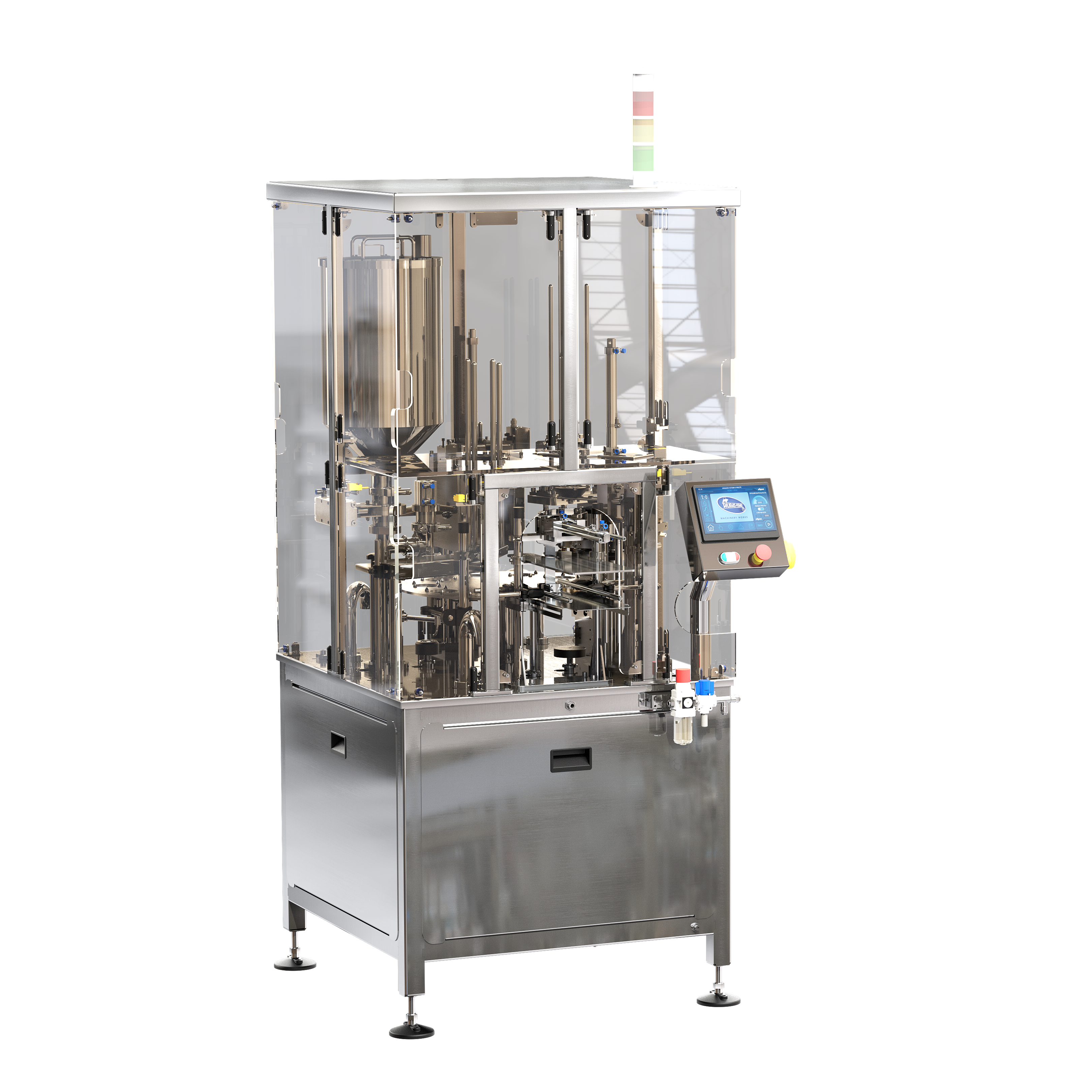 PASTPACK R rotary filling and sealing machine for plastic cups and containers