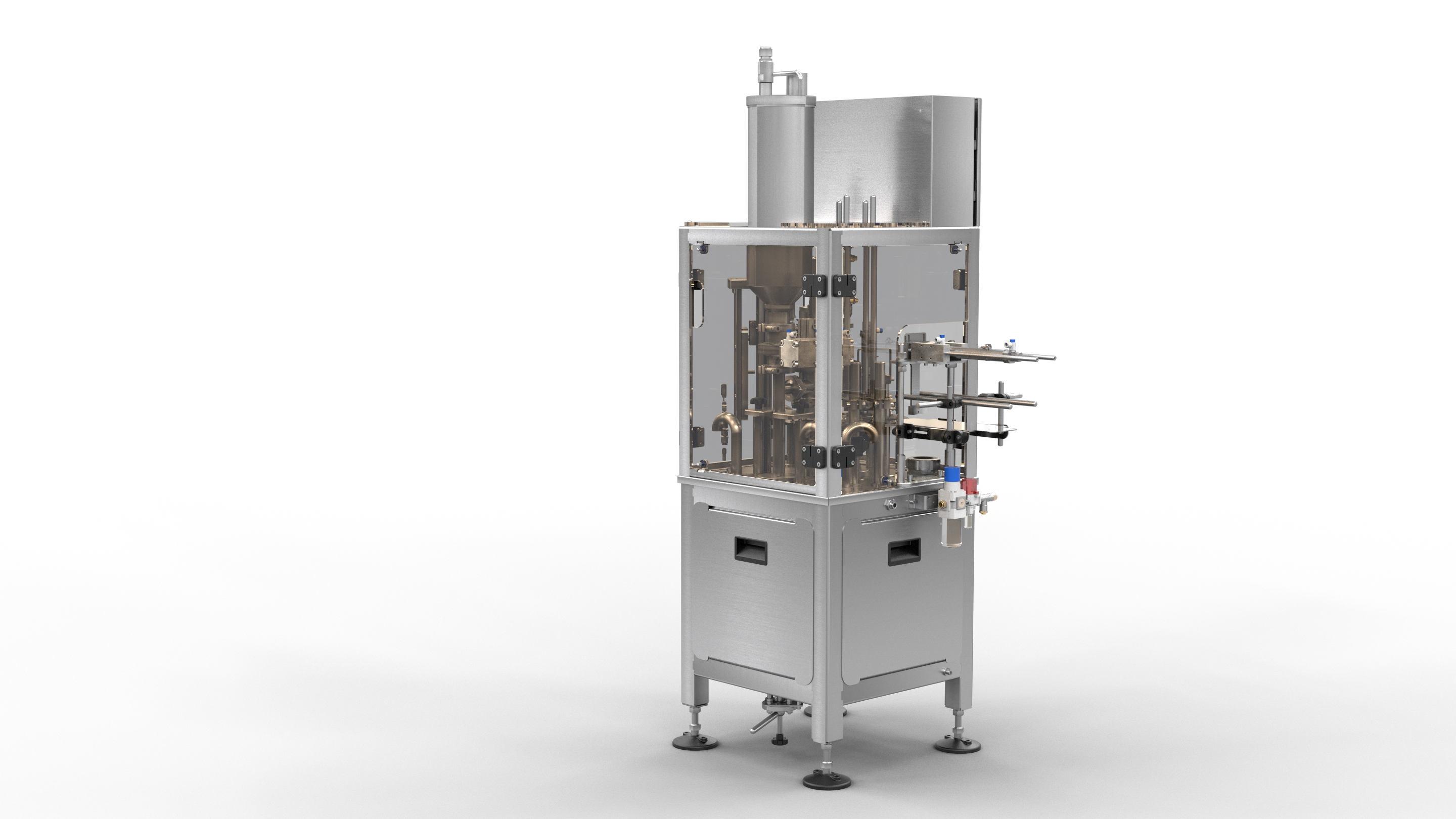 PASTPACK R MINI rotary filling and sealing machine for small plastic cups
