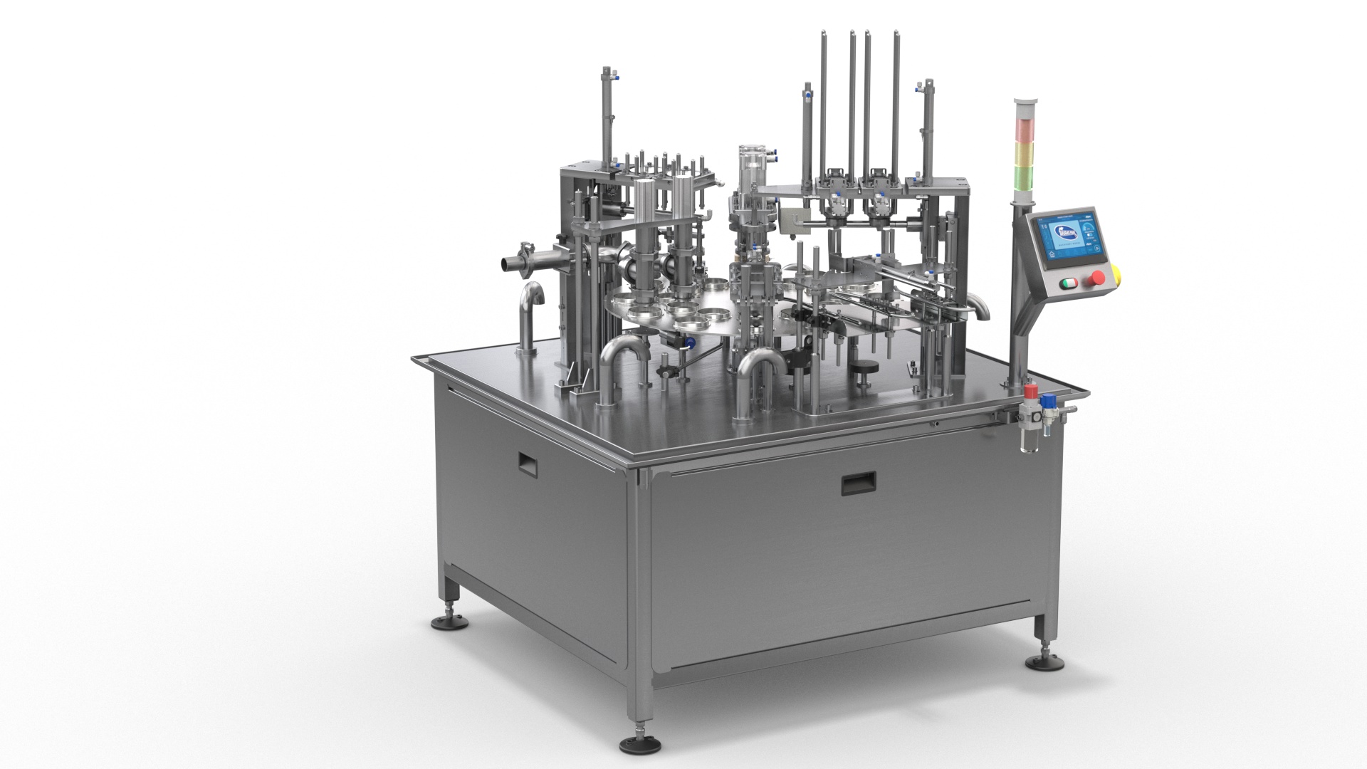 PASTPACK R2 rotary filling and sealing machine for plastic buckets and large containers