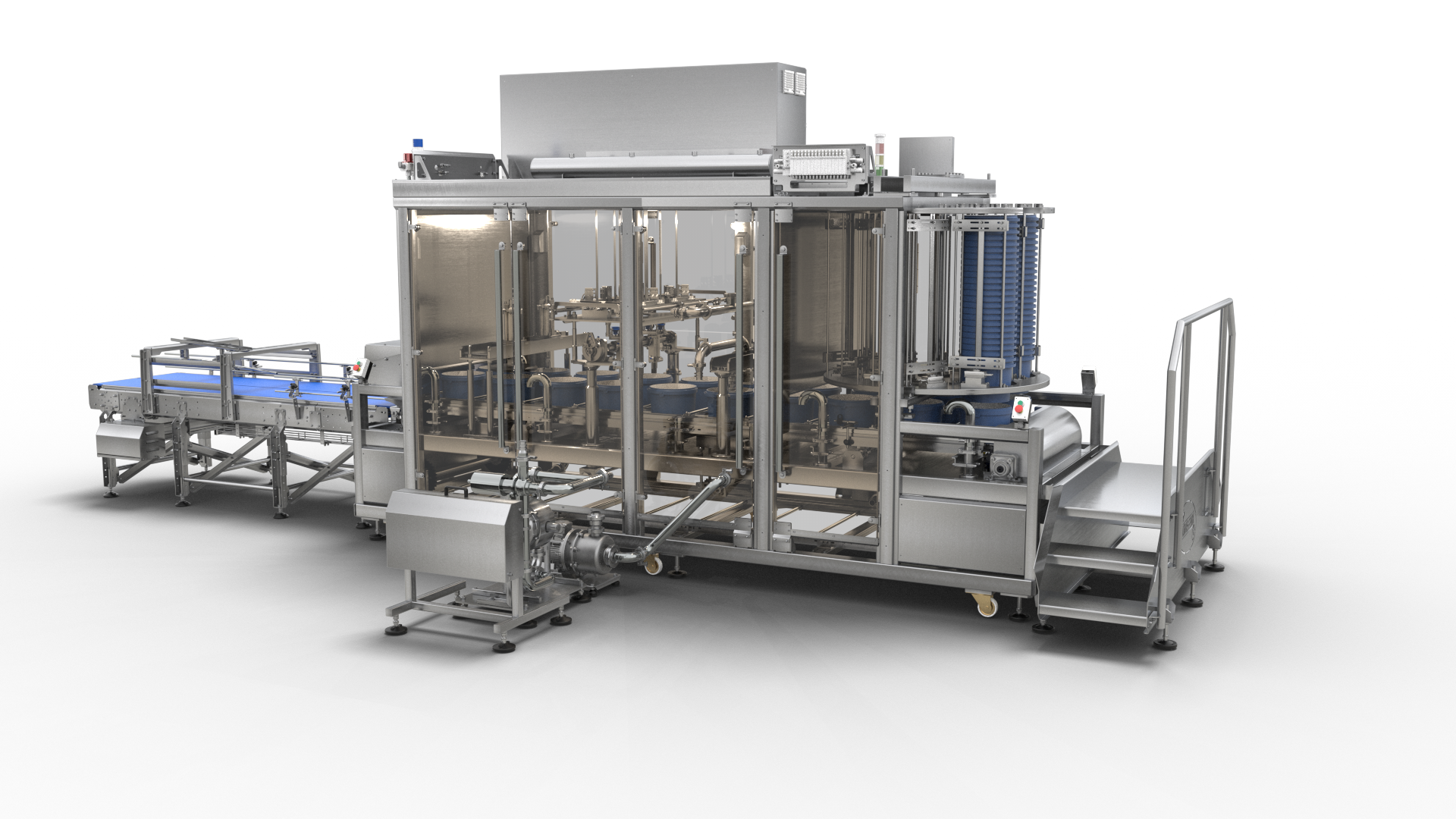 PASTPACK 2L two-row linear filling and sealing machine for plastic buckets