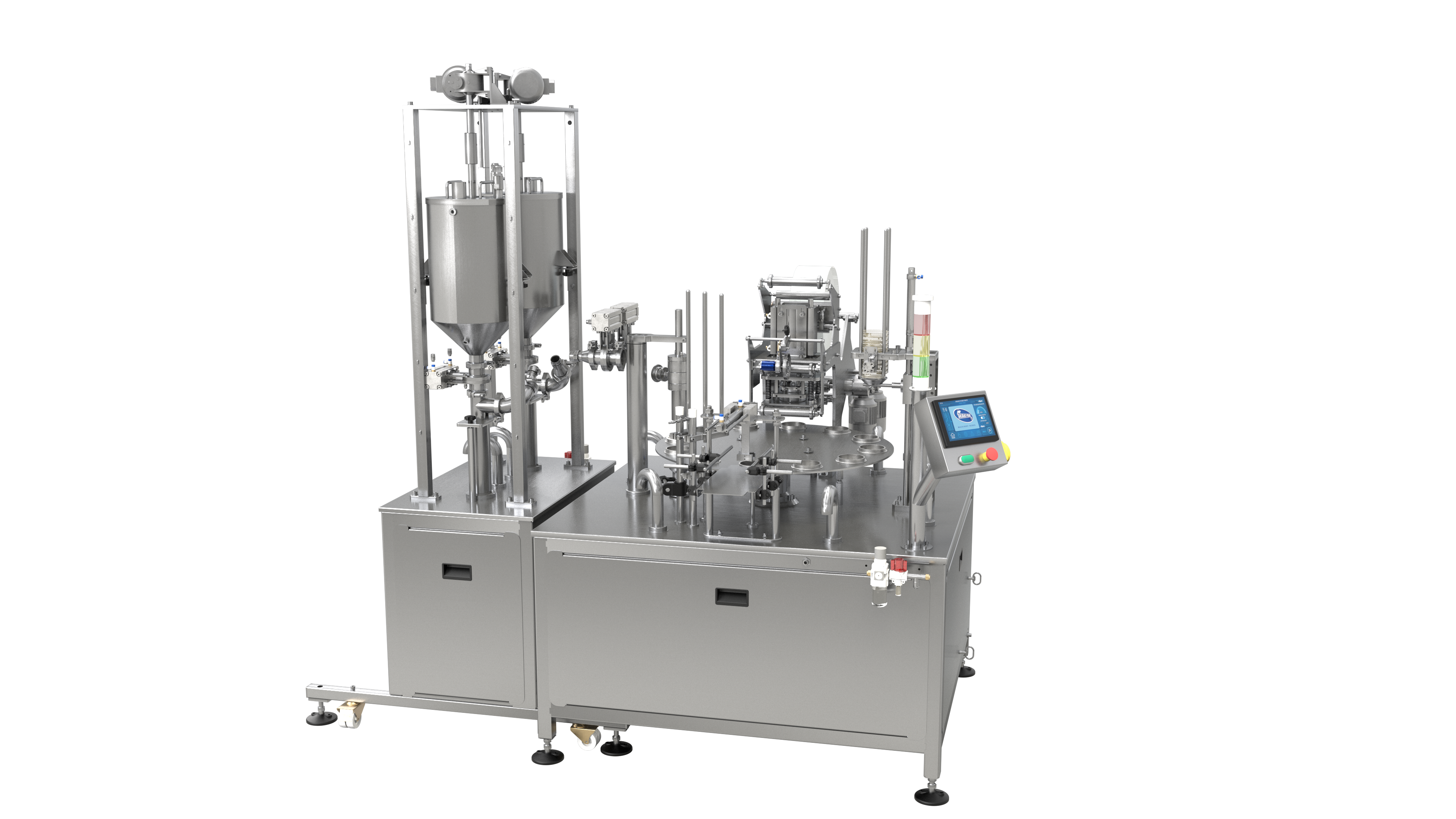PASTPACK RP two-color paste filling machine for cups and jars