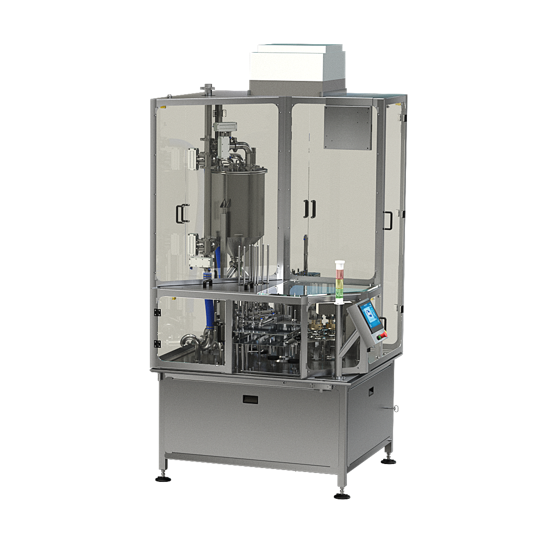 PASTPACK R2 with two rows rotary filling machine for plastic cups