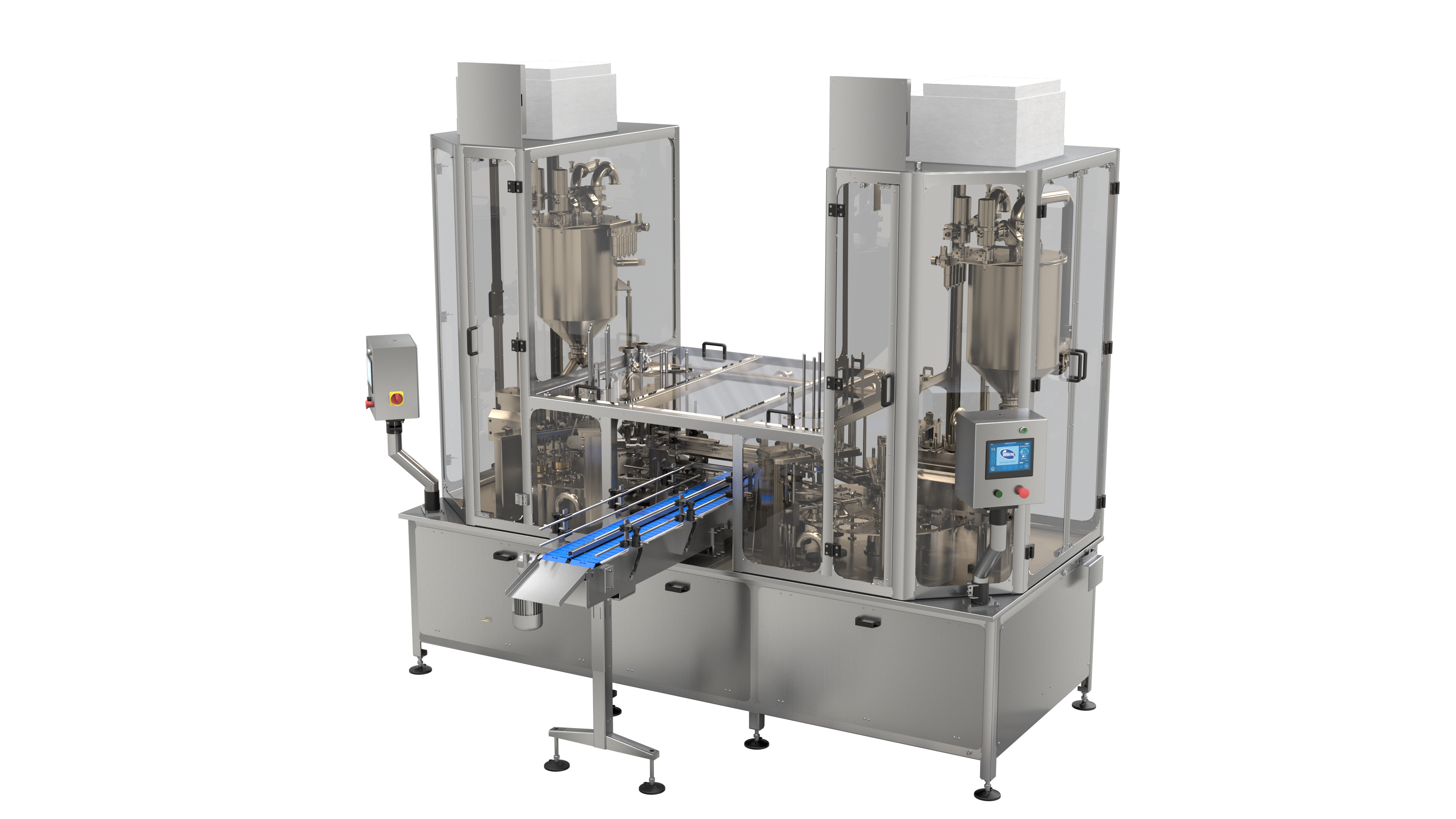 PASTPACK 2R2 twin-rotor filling machine for plastic buckets and containers
